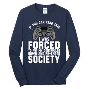 Funny Gamer For Video Gamer Gaming Game Controller Tall Long Sleeve T-Shirt