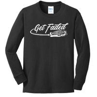 Funny Get Faded Barber Design For Men Dad Hairstylist Lovers Kids Long Sleeve Shirt