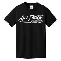 Funny Get Faded Barber Design For Men Dad Hairstylist Lovers Kids T-Shirt