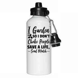 Funny Gardening Aluminum Water Bottle