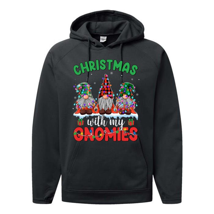 Festive Gnome Family Pajama Set Performance Fleece Hoodie