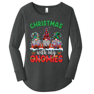 Festive Gnome Family Pajama Set Women's Perfect Tri Tunic Long Sleeve Shirt