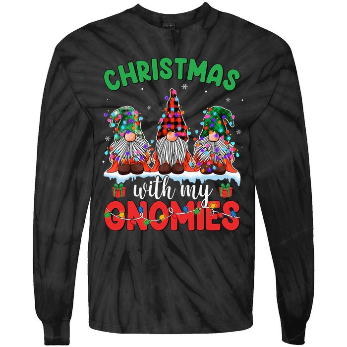 Festive Gnome Family Pajama Set Tie-Dye Long Sleeve Shirt