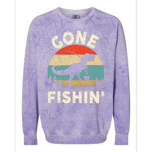 Funny Gone Fishing Colorblast Crewneck Sweatshirt