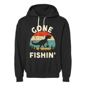 Funny Gone Fishing Garment-Dyed Fleece Hoodie