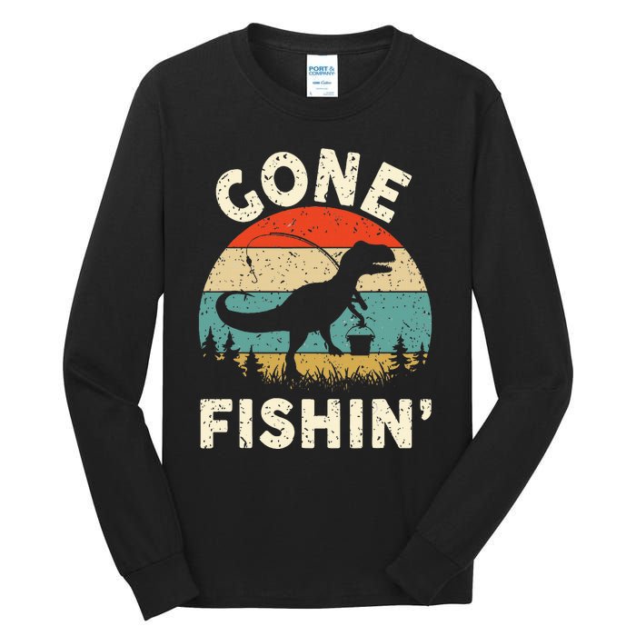 Funny Gone Fishing Tall Long Sleeve T-Shirt