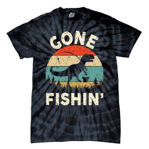 Funny Gone Fishing Tie-Dye T-Shirt