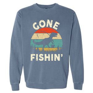 Funny Gone Fishing Garment-Dyed Sweatshirt