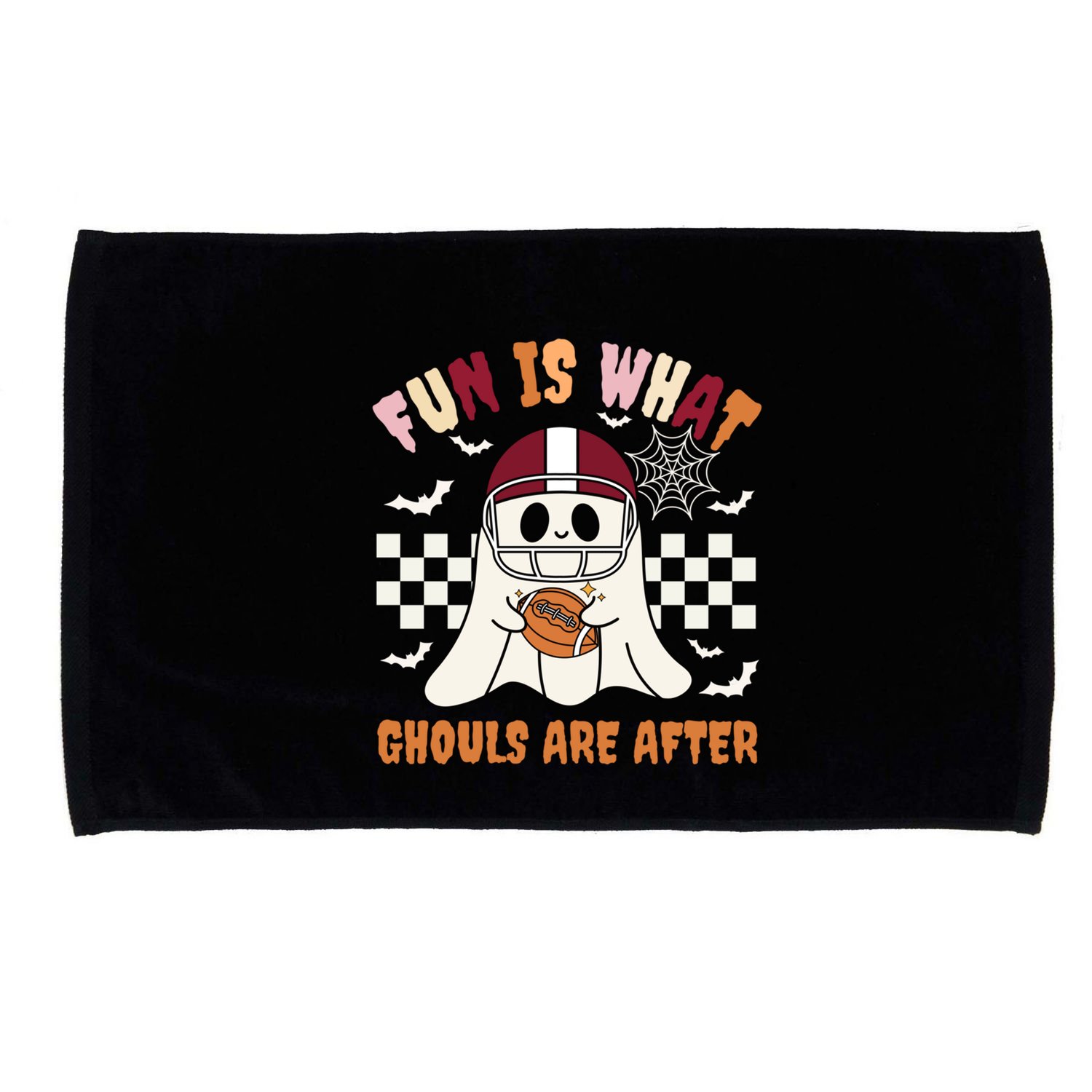 Funny Ghost Football Player Halloween Costume Meaningful Gift Microfiber Hand Towel