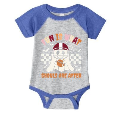 Funny Ghost Football Player Halloween Costume Meaningful Gift Infant Baby Jersey Bodysuit