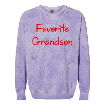 Favorite Grandson Fathers Day Colorblast Crewneck Sweatshirt