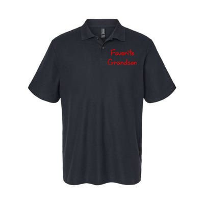 Favorite Grandson Fathers Day Softstyle Adult Sport Polo