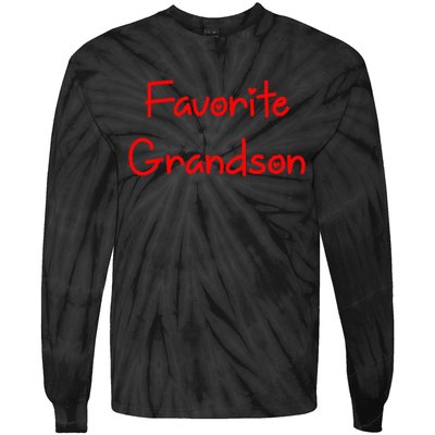 Favorite Grandson Fathers Day Tie-Dye Long Sleeve Shirt