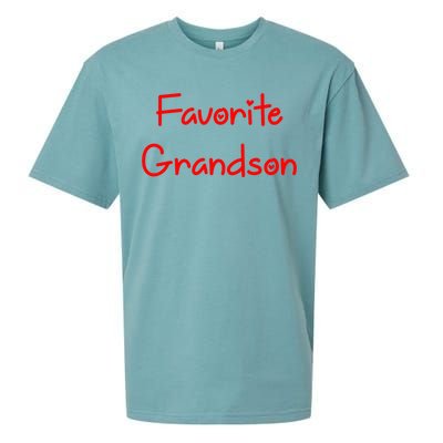 Favorite Grandson Fathers Day Sueded Cloud Jersey T-Shirt