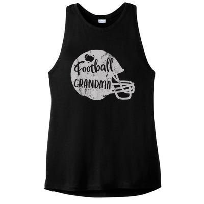 Football Grandma Fun Supportive American Football Grandma Ladies PosiCharge Tri-Blend Wicking Tank