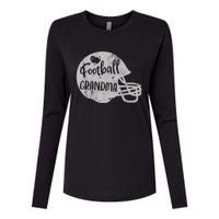 Football Grandma Fun Supportive American Football Grandma Womens Cotton Relaxed Long Sleeve T-Shirt