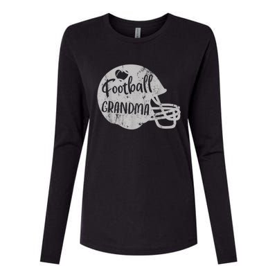 Football Grandma Fun Supportive American Football Grandma Womens Cotton Relaxed Long Sleeve T-Shirt