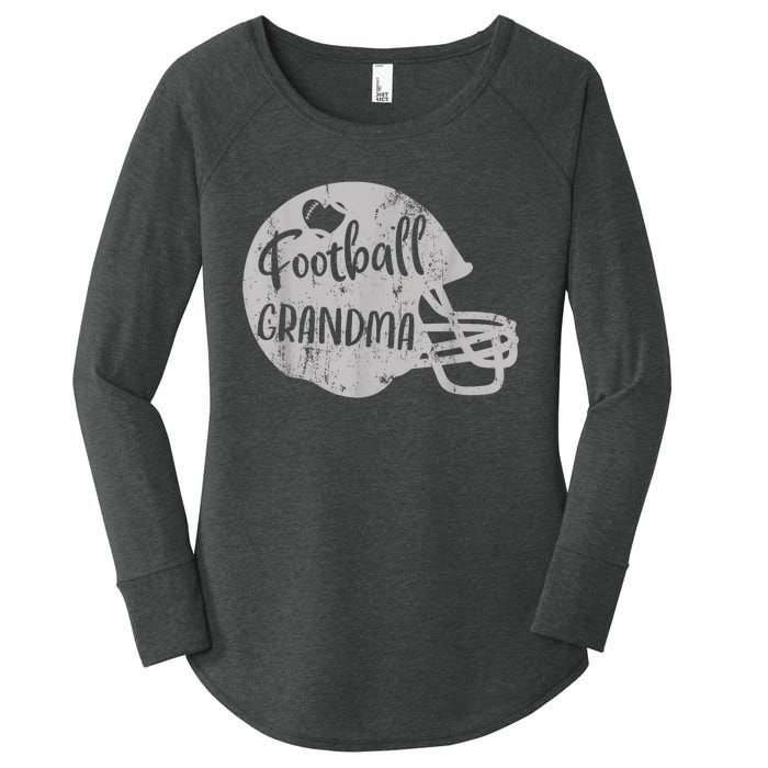 Football Grandma Fun Supportive American Football Grandma Women's Perfect Tri Tunic Long Sleeve Shirt