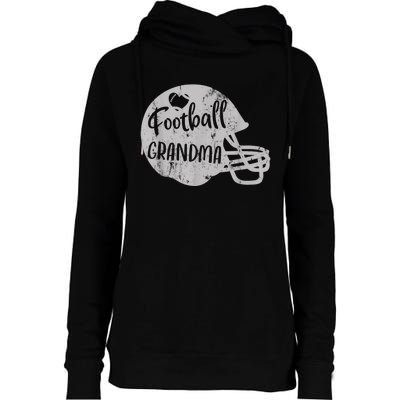 Football Grandma Fun Supportive American Football Grandma Womens Funnel Neck Pullover Hood