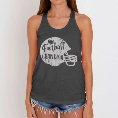 Football Grandma Fun Supportive American Football Grandma Women's Knotted Racerback Tank