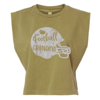 Football Grandma Fun Supportive American Football Grandma Garment-Dyed Women's Muscle Tee