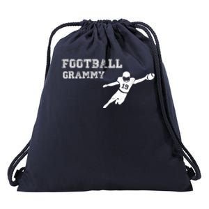 Football Grammy Funny Game Day Kick Off Drawstring Bag