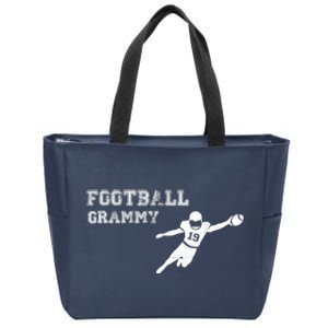 Football Grammy Funny Game Day Kick Off Zip Tote Bag