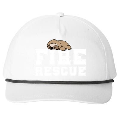 Firefighter Gift Fire Rescue Funny Sloth Gift Tee Gift Snapback Five-Panel Rope Hat