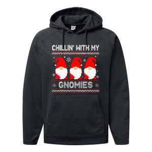 Festive Gnome Family Christmas Matching Outfits Performance Fleece Hoodie