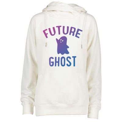 Future Ghost Funny Gift Womens Funnel Neck Pullover Hood