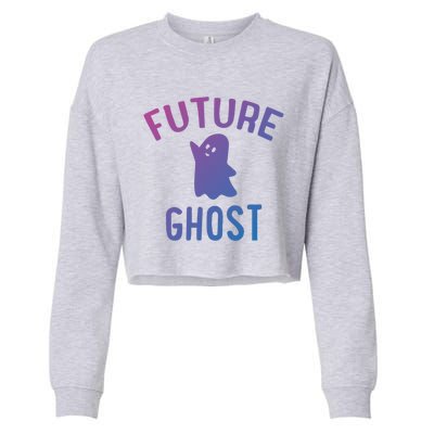 Future Ghost Funny Gift Cropped Pullover Crew