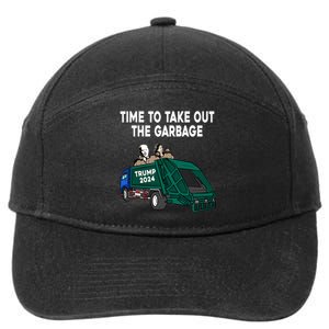 Funny Garbage For Trump 2024 Time To Take Out The Garbage 7-Panel Snapback Hat