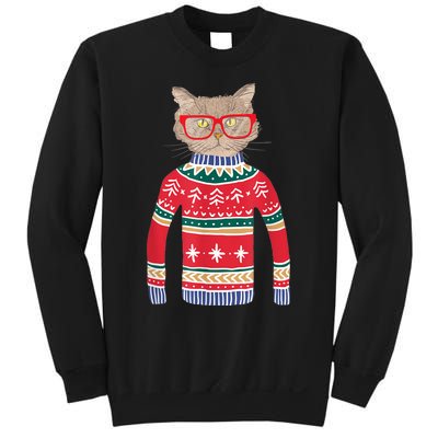 Funny Gift For Cat Lovers Ugly Christmas Sweater Sweatshirt