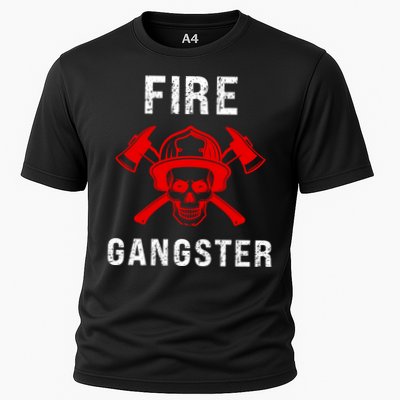 Firefighter Gift Funny Fire Gangster Skull Fire Gift Performance Shirt