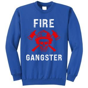 Firefighter Gift Funny Fire Gangster Skull Fire Gift Sweatshirt