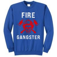 Firefighter Gift Funny Fire Gangster Skull Fire Gift Tall Sweatshirt