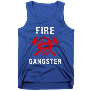 Firefighter Gift Funny Fire Gangster Skull Fire Gift Tank Top