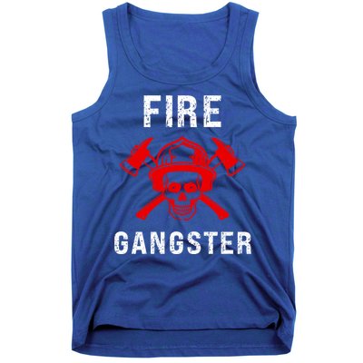Firefighter Gift Funny Fire Gangster Skull Fire Gift Tank Top