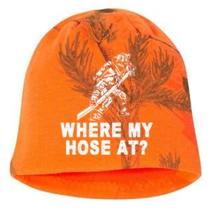 Firefighter Gift Fire Where My Hose At Gift Kati - Camo Knit Beanie