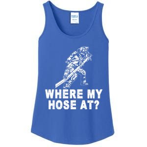 Firefighter Gift Fire Where My Hose At Gift Ladies Essential Tank