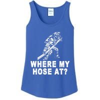 Firefighter Gift Fire Where My Hose At Gift Ladies Essential Tank