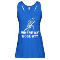 Firefighter Gift Fire Where My Hose At Gift Ladies Essential Flowy Tank