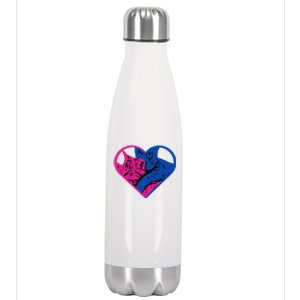 Funny Gril French Funny Cat Lovers Stainless Steel Insulated Water Bottle