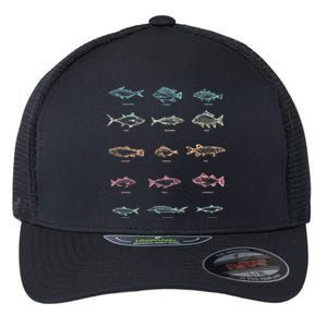 Fishing Gift Fish Fisher Hobby Lake Fishing Gift Flexfit Unipanel Trucker Cap