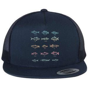 Fishing Gift Fish Fisher Hobby Lake Fishing Gift Flat Bill Trucker Hat