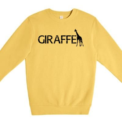 Funny Gift For Giraffe Lover Logo Premium Crewneck Sweatshirt