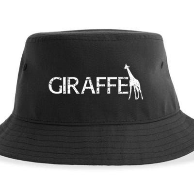 Funny Gift For Giraffe Lover Logo Sustainable Bucket Hat