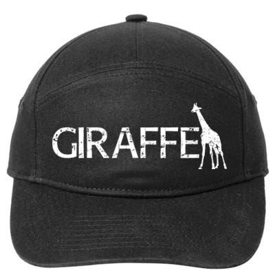 Funny Gift For Giraffe Lover Logo 7-Panel Snapback Hat