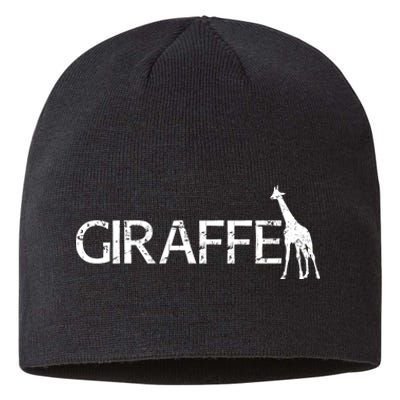 Funny Gift For Giraffe Lover Logo Sustainable Beanie