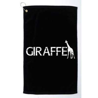 Funny Gift For Giraffe Lover Logo Platinum Collection Golf Towel